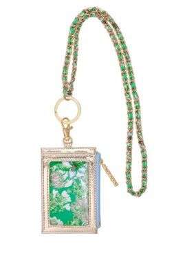 NWT Lilly Pulitzer Zip ID Lanyard Blossom Views